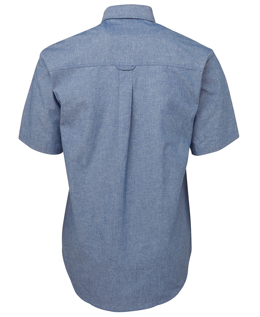 S/S Cotton Chambray Shirt Blue Stitch